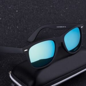Blue Mirrored Classic Sunglasses wayfarer with UV Protection Lens for Men and Women