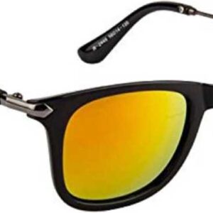 Yellow mirrored Sunglasses wayfarer with UV Protection Lens for Men and Women