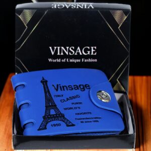 Vinsage Printed Mens Wallet with Magnet Button