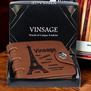 Vinsage Printed Mens Wallet with Magnet Button