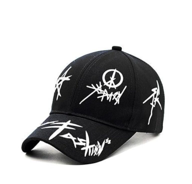 Vinsage Latest Stylish Black Printed Cotton Cap