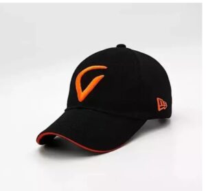 Vinsage Stylish Black Orange Printed Cotton Caps