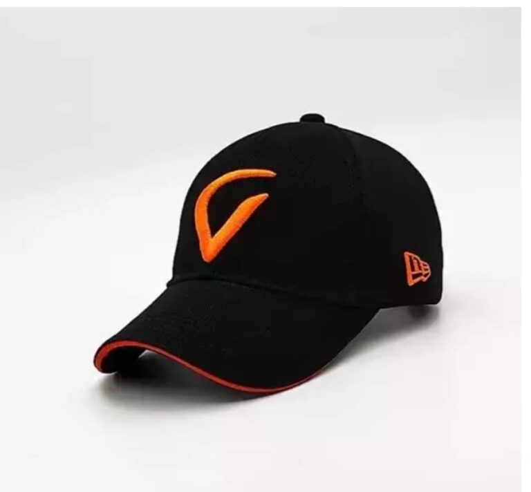 Vinsage Stylish Black Orange Printed Cotton Caps