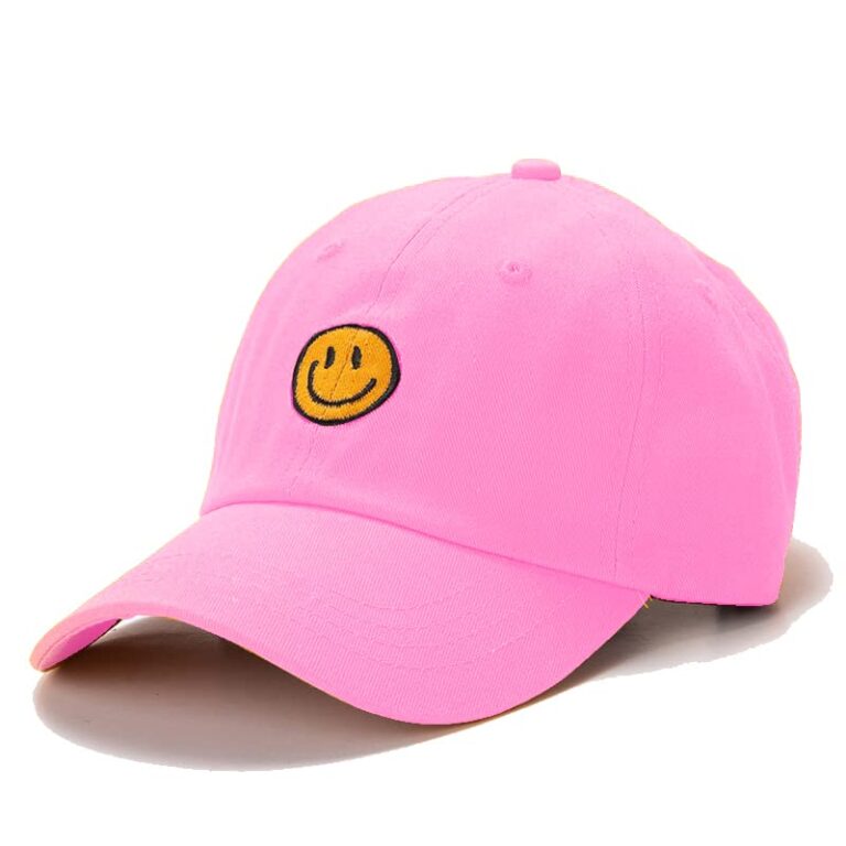 Smiley Trendy Pink Printed Cotton Caps for Mens and Womens (Copy)