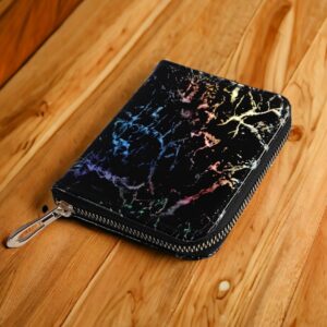 Black Marvel Women Girls wallet with Zip