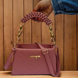 Women Pink Sling bag And Handbags with Adjustable Strap for Girls and Women Purse