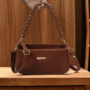 Women Sling bag Brown with Adjustable Strap for Girls and Women Purse