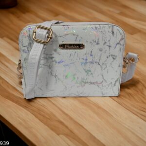 Women White Sling bag with Adjustable Strap for Girls and Women Purse
