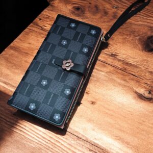 Women Long Wallet Phone Pocket Ladies Clutch Purse Black