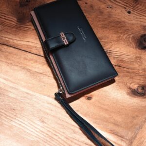 Women Long Wallet Phone Pocket Ladies Clutch Purse Black
