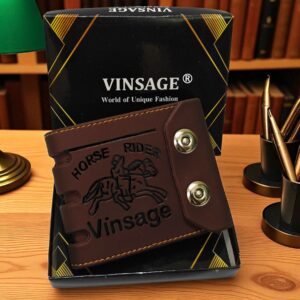 Trendy Mens Printed Wallet Brown