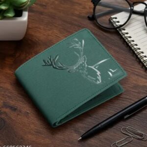 Mens Printed Classic Wallet Green