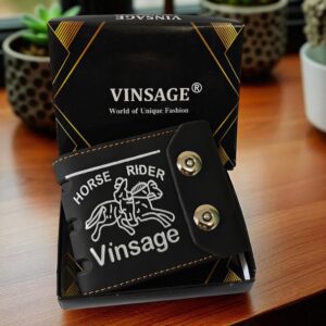 Trendy Mens Printed Wallet Black