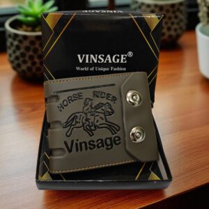 Trendy Mens Printed Wallet Green