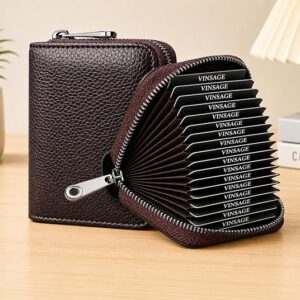 Cardholder Zipper Wallet 9 Cards slot with 2 Money Pocket for Mens And Women
