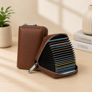 Cardholder Zipper Wallet 9 Cards slot with 2 Money Pocket for Mens and Women