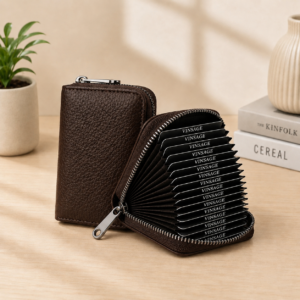 Cardholder Zipper Wallet 9 Cards slot with 2 Money Pocket for Mens and Women