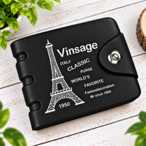 Eiffel Tower Classic Wallet for Men (Black)